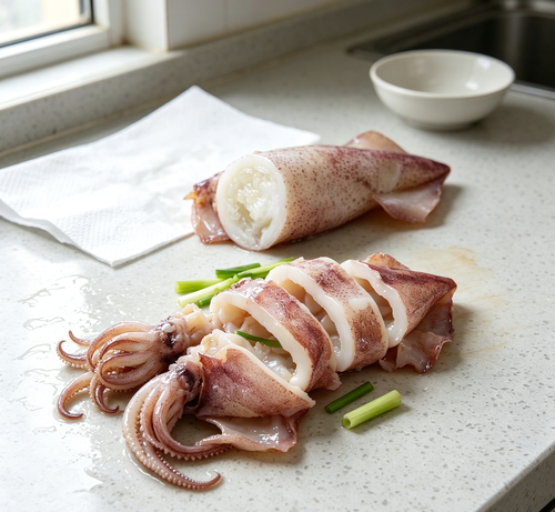 Fresh Raw Squid